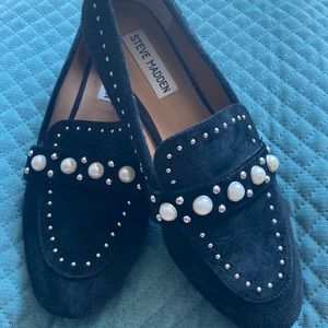 Steve Madden Black Detailed Flats